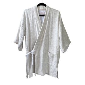 MYRA PENALOZA Cotton kimono-style robe tie closure and pockets XL